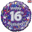 18IN 16TH B/DAY STREAMERS HOLO FOIL