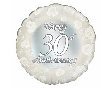 18IN HAPPY 30TH ANNIVERSARY FOIL