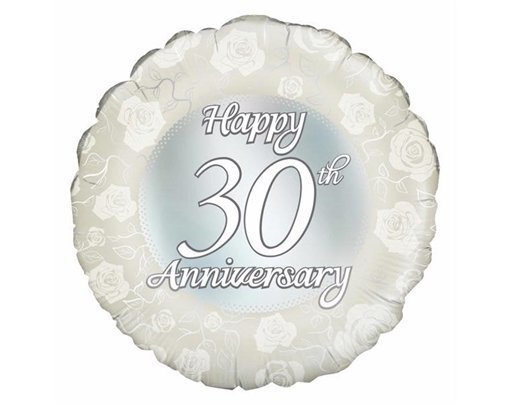 18IN HAPPY 30TH ANNIVERSARY FOIL