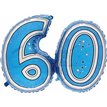 28IN 60TH BLUE FOIL BALLOON