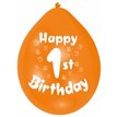 (10) 22CM 1ST B/DAY BALLOONS  6S