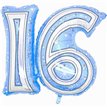 28IN 16TH BLUE FOIL BALLOON