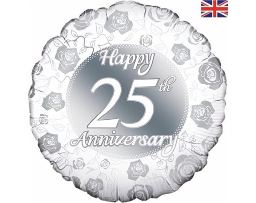 18IN 25TH ANNIVERSARY FOIL BALLOON