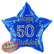 22IN 50TH BLUE FOIL BALLOON