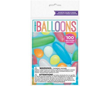 (100) PARTY BALLOONS