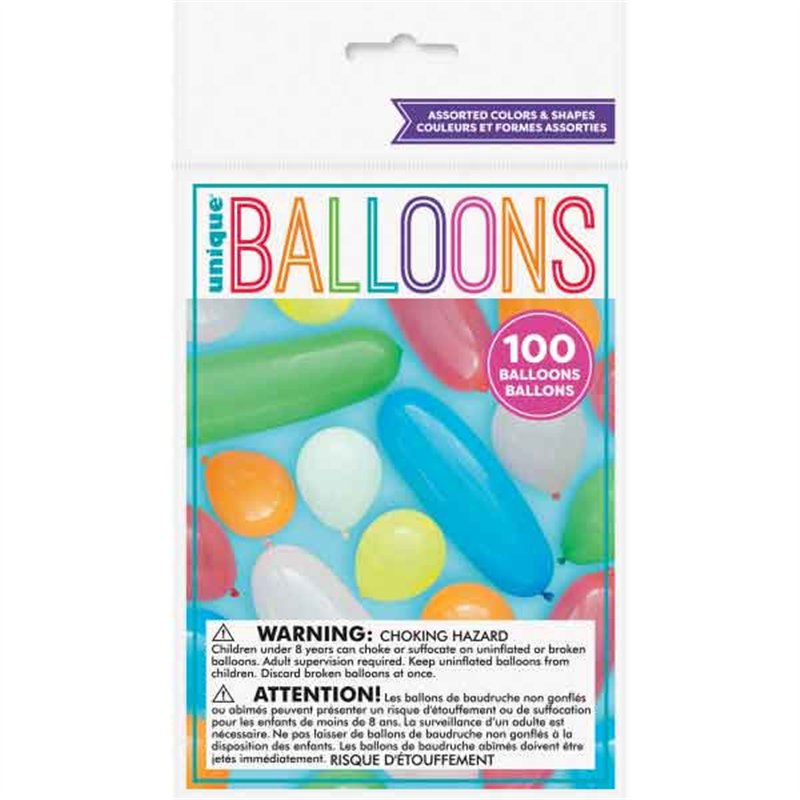 (100) PARTY BALLOONS