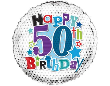 18IN 50TH B/DAY FOIL BALLOON