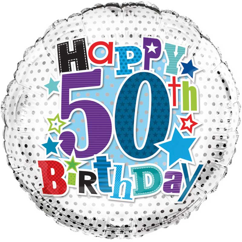 18IN 50TH B/DAY FOIL BALLOON