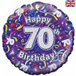 18IN 70TH B/DAY STREAMERS HOLO FOIL