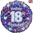 18IN 18TH B/DAY STREAMERS HOLO FOIL