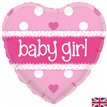18IN  ITS A GIRL PASTEL HEART FOIL