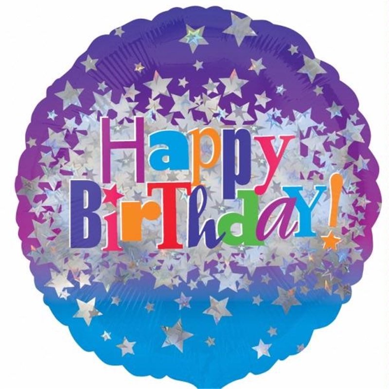 18IN BIRTHDAY BRIGHT STARS FOIL