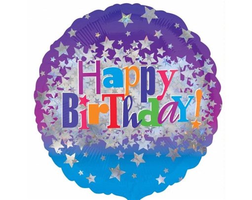 18IN BIRTHDAY BRIGHT STARS FOIL