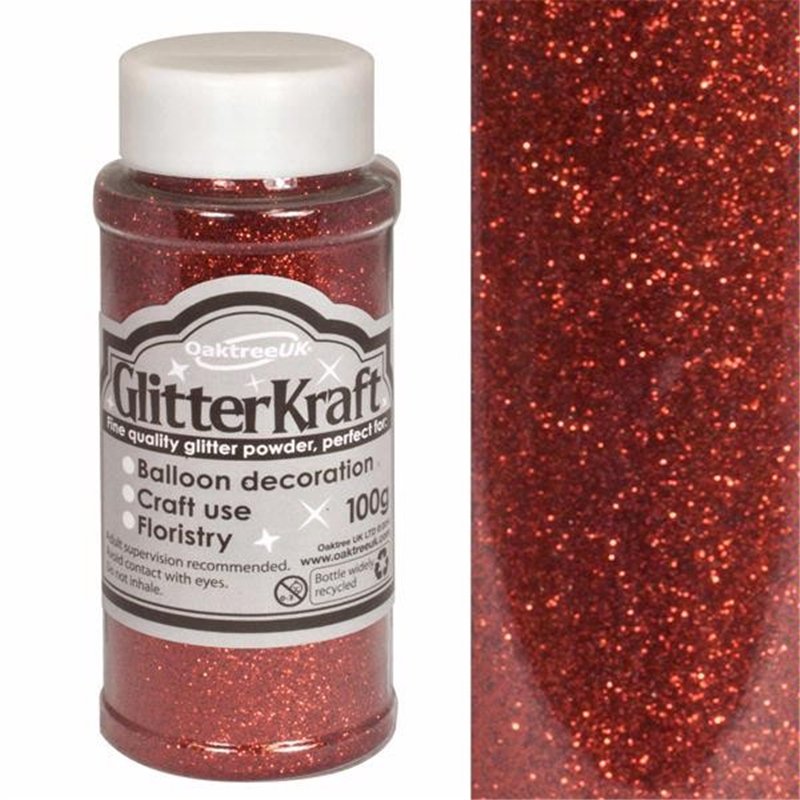 100G RED KRAFT FINE GLITTER