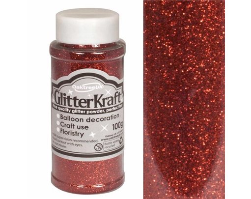 100G RED KRAFT FINE GLITTER