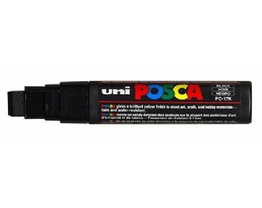 PC-17K POSCA CHISEL BROAD BLACK