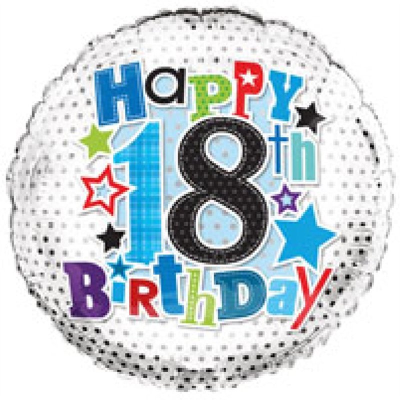 18TH B/DAY 18IN FOIL BALLOON