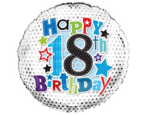 18TH B/DAY 18IN FOIL BALLOON