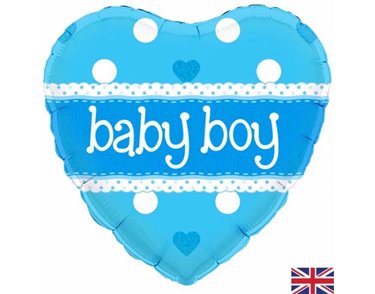 18IN ITS A BOY PASTEL HEART FOIL