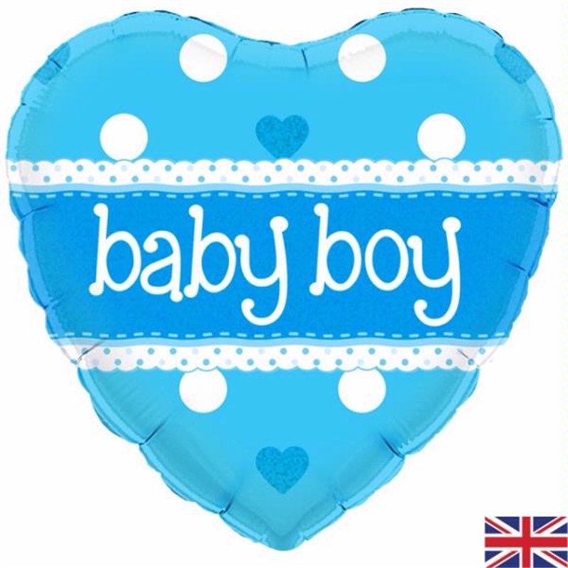 18IN ITS A BOY PASTEL HEART FOIL