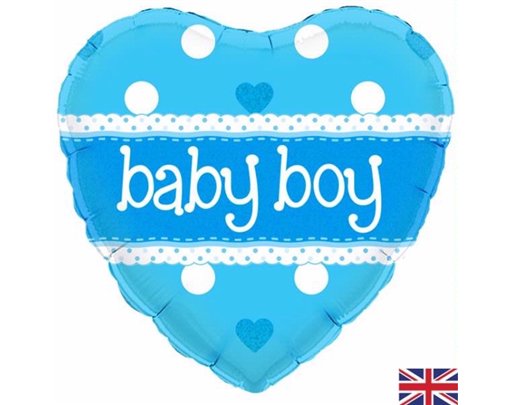 18IN ITS A BOY PASTEL HEART FOIL