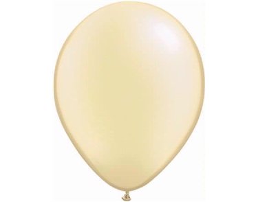25PK 11in PEARL IVORY QUALATEX