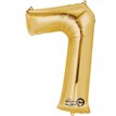GOLD NO. 7 SUPERSHAPE FOIL BALLOON