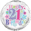 18in 21ST B/DAY FOIL BALLOON