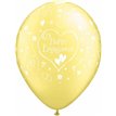 (50) 11in ENGAGEMENT HEARTS DIAMOND CLEAR QUALATEX