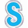 LETTER S BALLOON STICKER 48S