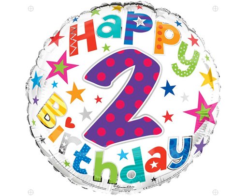 18IN AGE 2 UNISEX FOIL BALLOON