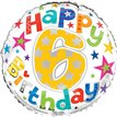 18IN AGE 6 UNISEX FOIL BALLOON