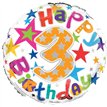 18IN AGE 3 UNISEX FOIL BALLOON
