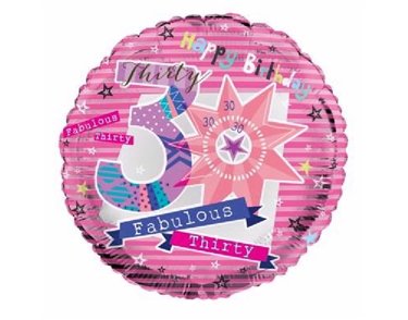 18IN 30TH B/DAY FOIL BALLOON