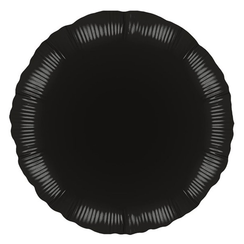 18IN BLACK ROUND FOIL BALLOON