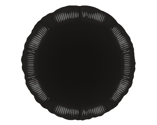 18IN BLACK ROUND FOIL BALLOON