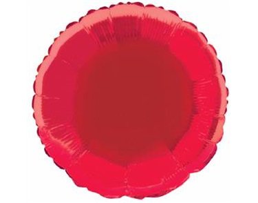 RED ROUND 18IN FOIL BALLOON