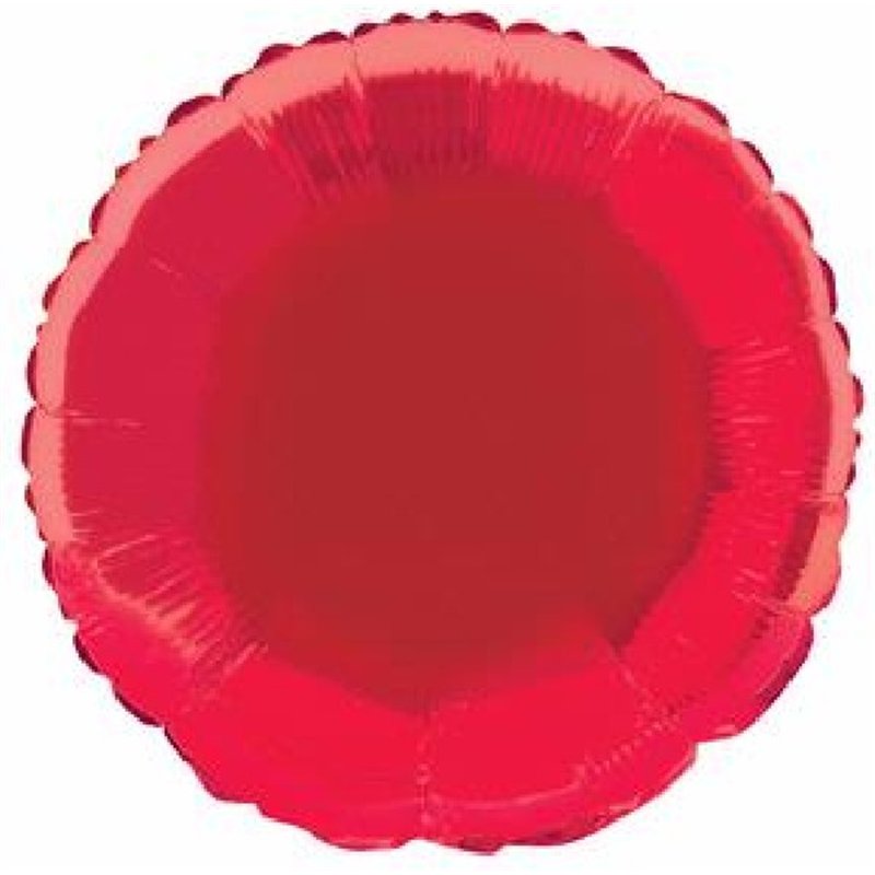 RED ROUND 18IN FOIL BALLOON