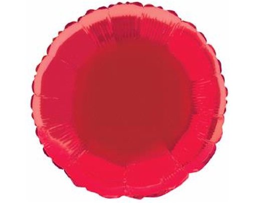RED ROUND 18IN FOIL BALLOON