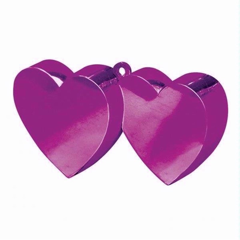 MAGENTA DOUBLE HEART BALLOON WEIGHT