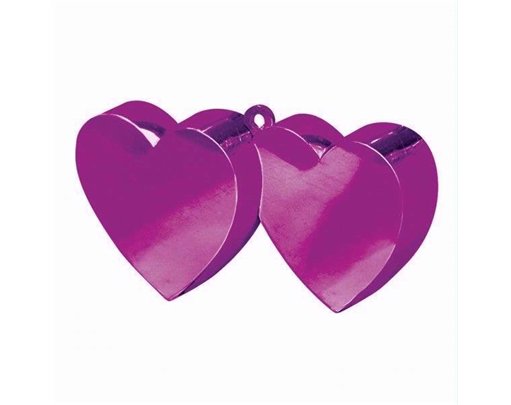 MAGENTA DOUBLE HEART BALLOON WEIGHT