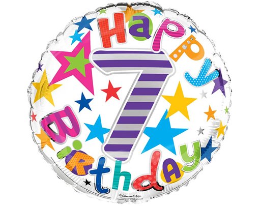 18IN AGE 7 UNISEX FOIL BALLOON