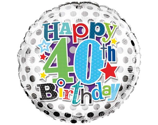 18IN 40TH B/DAY FOIL BALLOON