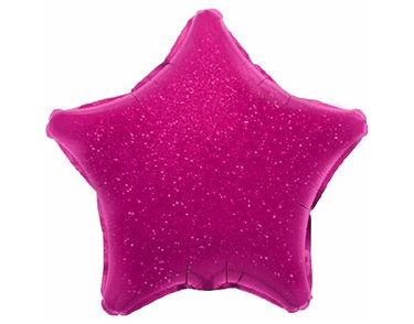 FUCHSIA HOLOGRAPHIC STAR 19IN FOIL