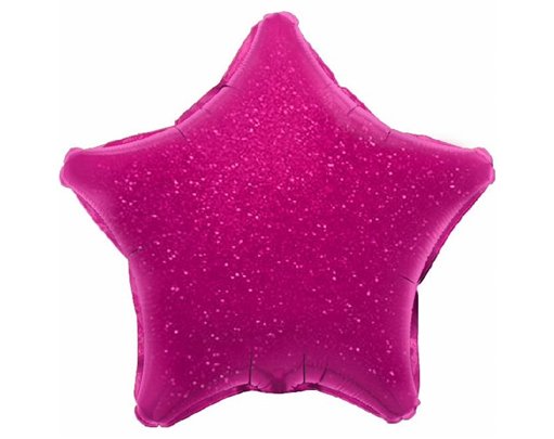 FUCHSIA HOLOGRAPHIC STAR 19IN FOIL