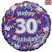 18IN 30TH B/DAY STREAMERS HOLO FOIL