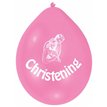 (10) 22CM PINK CHRISTENING BALLOONS  6S
