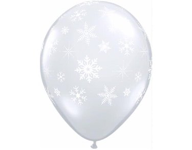 (50) 111in DIAMOND CLEAR SNOWFLAKES QUALATEX