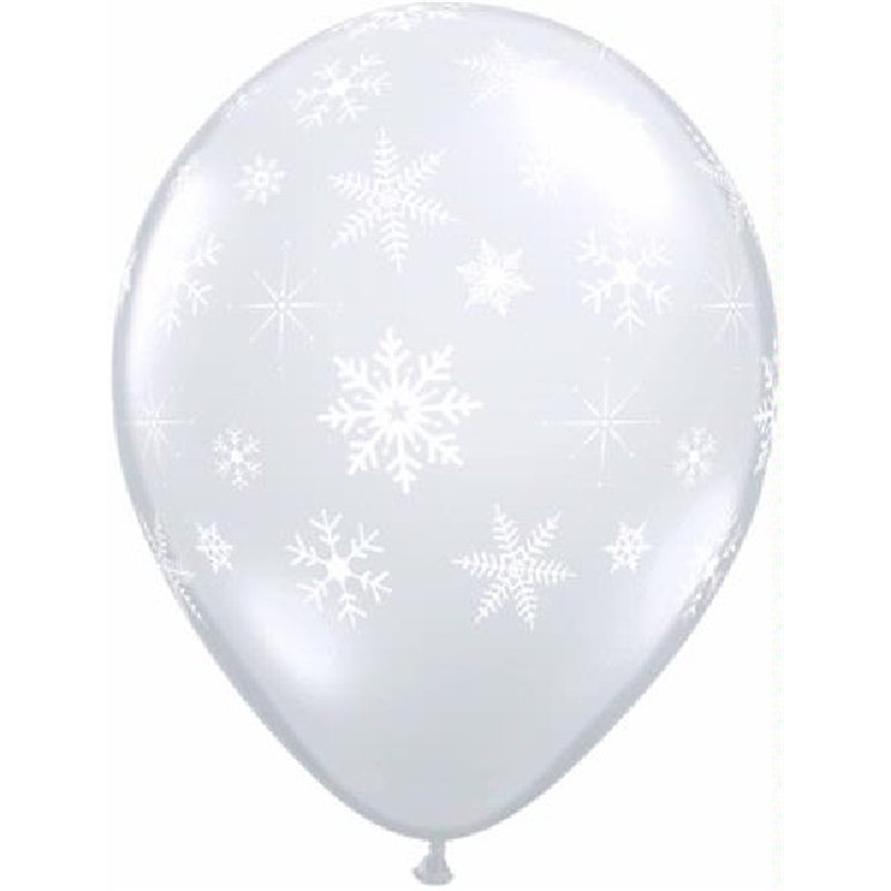 (50) 111in DIAMOND CLEAR SNOWFLAKES QUALATEX