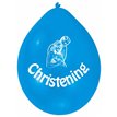 (10) 22CM BLUE CHRISTENING BALLOONS  6S